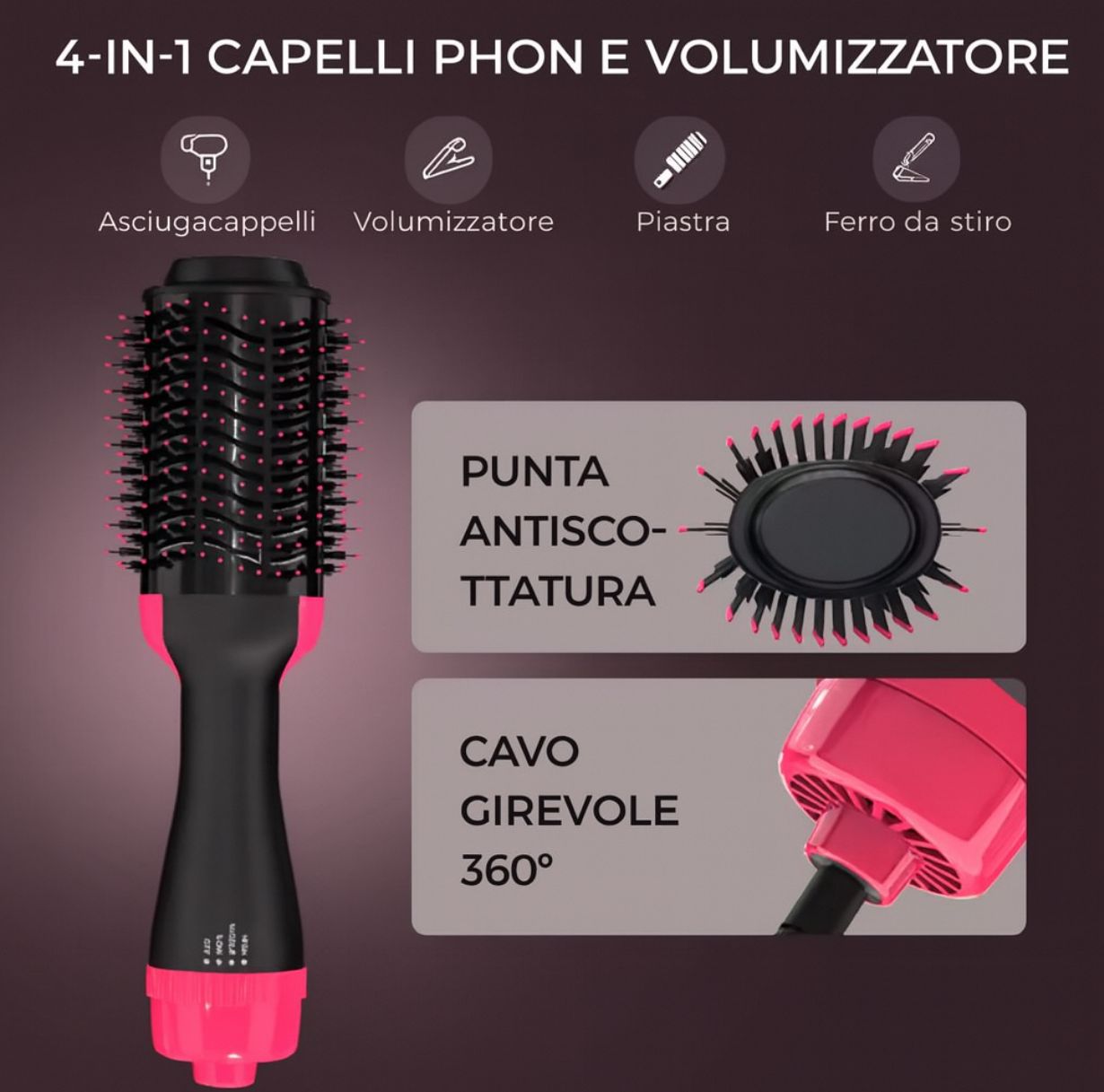 Peine y Secador 2 en 1 — La Semplicità della Bellezza.