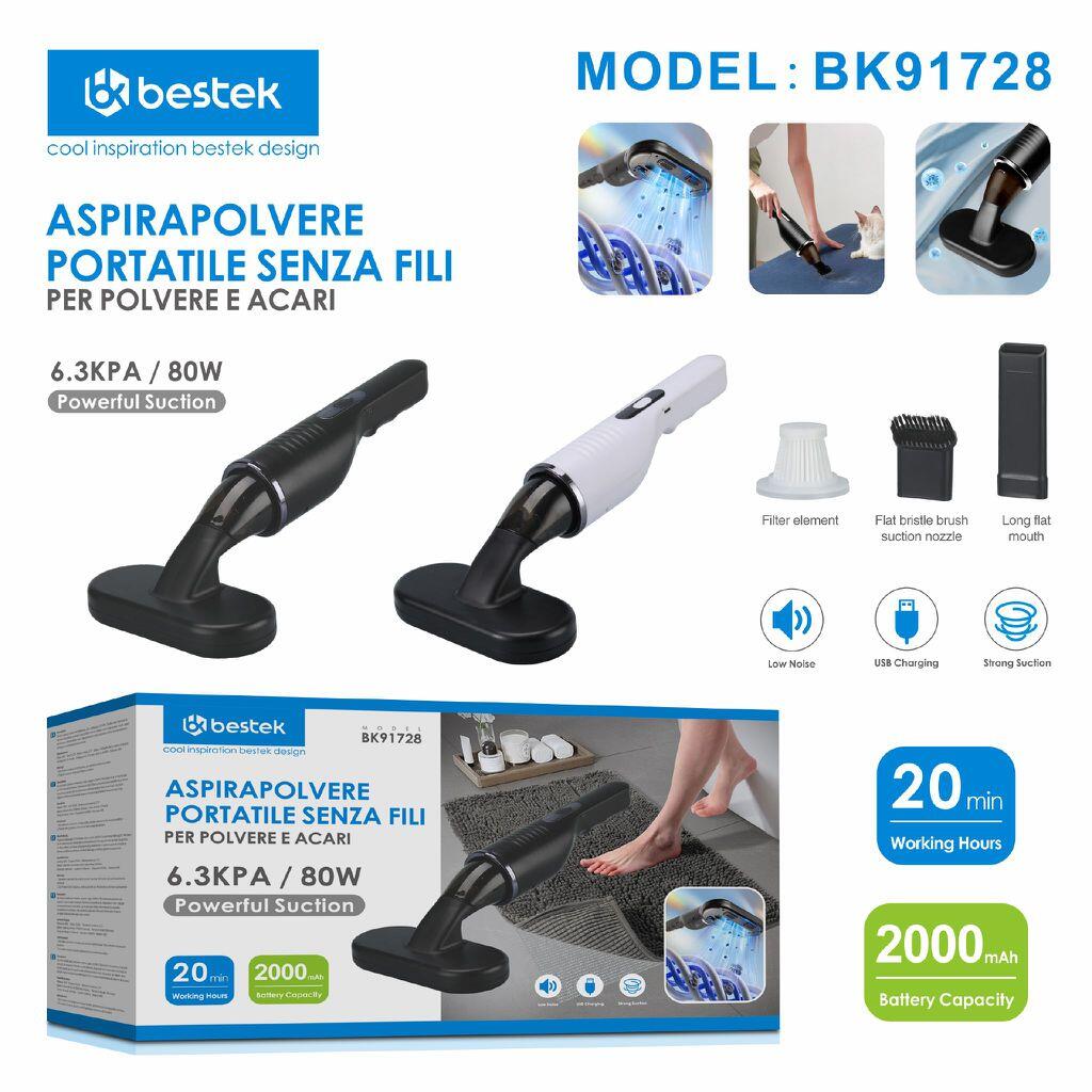 BK91728 Aspiradora/Eliminador de ácaros 2 en 1