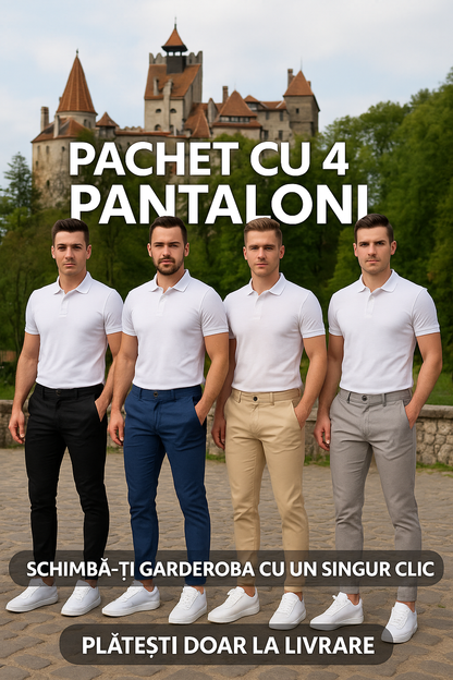 KIT CU 4 PANTALONI STRETCH NOAH - OFERTA LIMITATA DE TIMP!